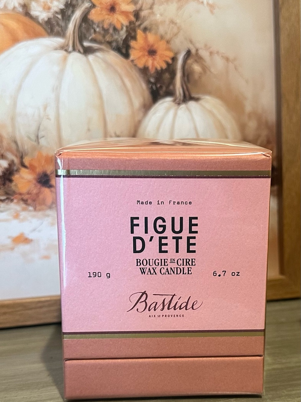 Figue d'Ete Pink Wax Candle 6.7oz NIB/Sealed ~Discontinued~